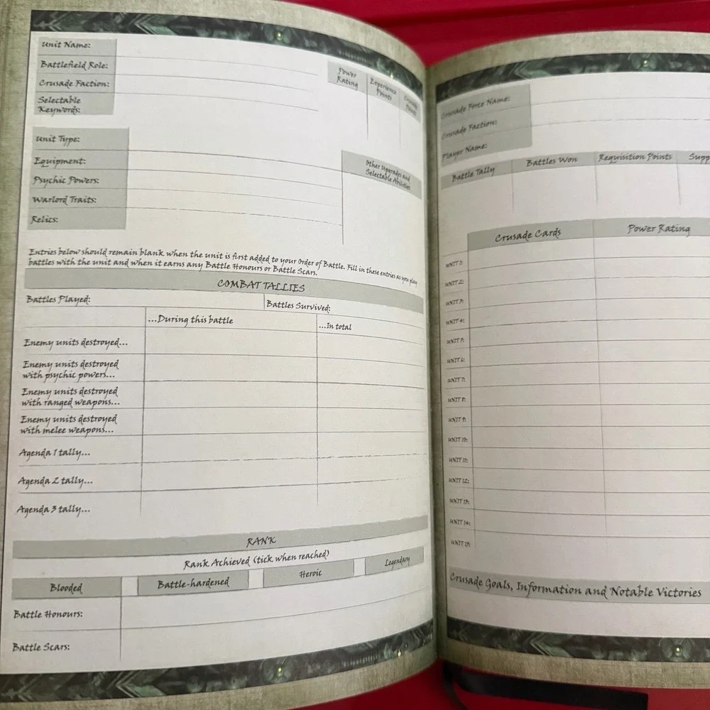 NEW Warhammer 40K Crusade Journal Official Games Workshop Army Log Book (40-16)